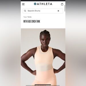 Athleta matching workout set - salutation 7/8 tights and with ease cinch tank